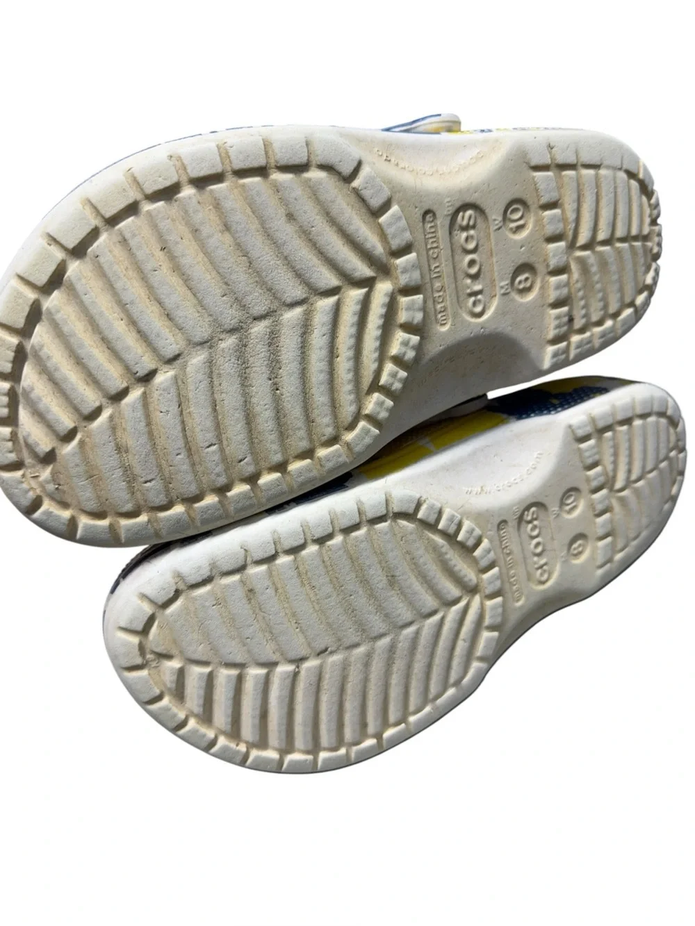 CROCS Kids Clog in Blue, Yellow & White Camouflage